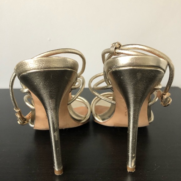 Halston Heritage Gold Heels - Picture 5 of 6